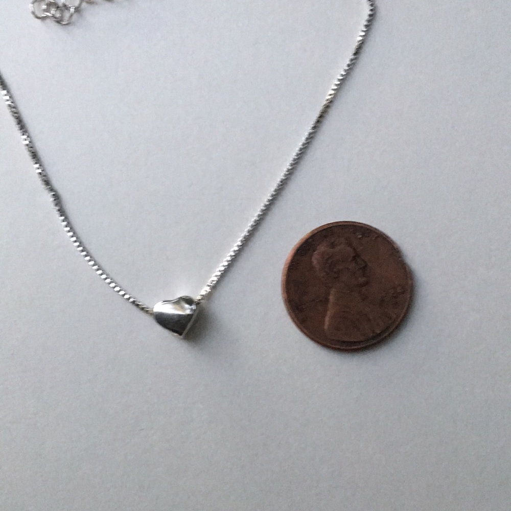 New! Sterling Silver Heart Pendant Necklace - Picture 5 of 8